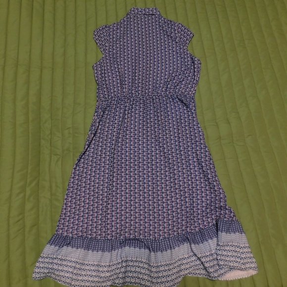 Sleeveless polyester sheath dress with ruffled hem - Picture 2 of 9